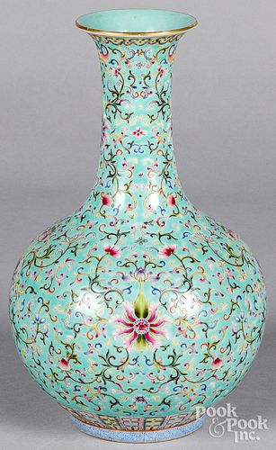 CHINESE PORCELAIN TURQUOISE GROUND 313221