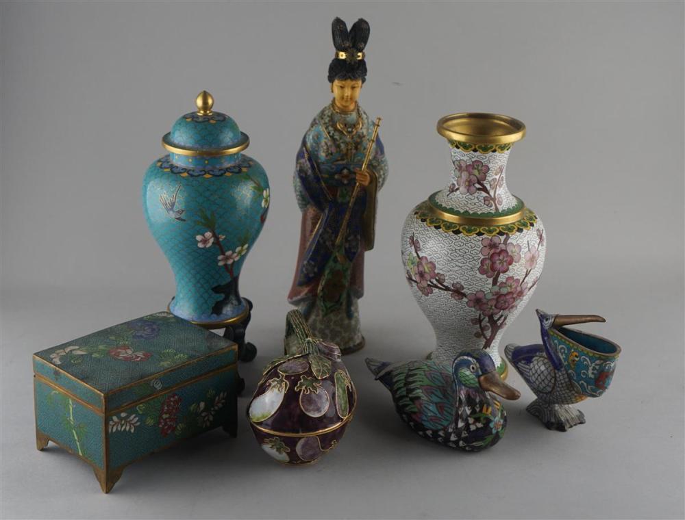 COLLECTION OF SEVEN CHINESE CLOISONNE 31328e