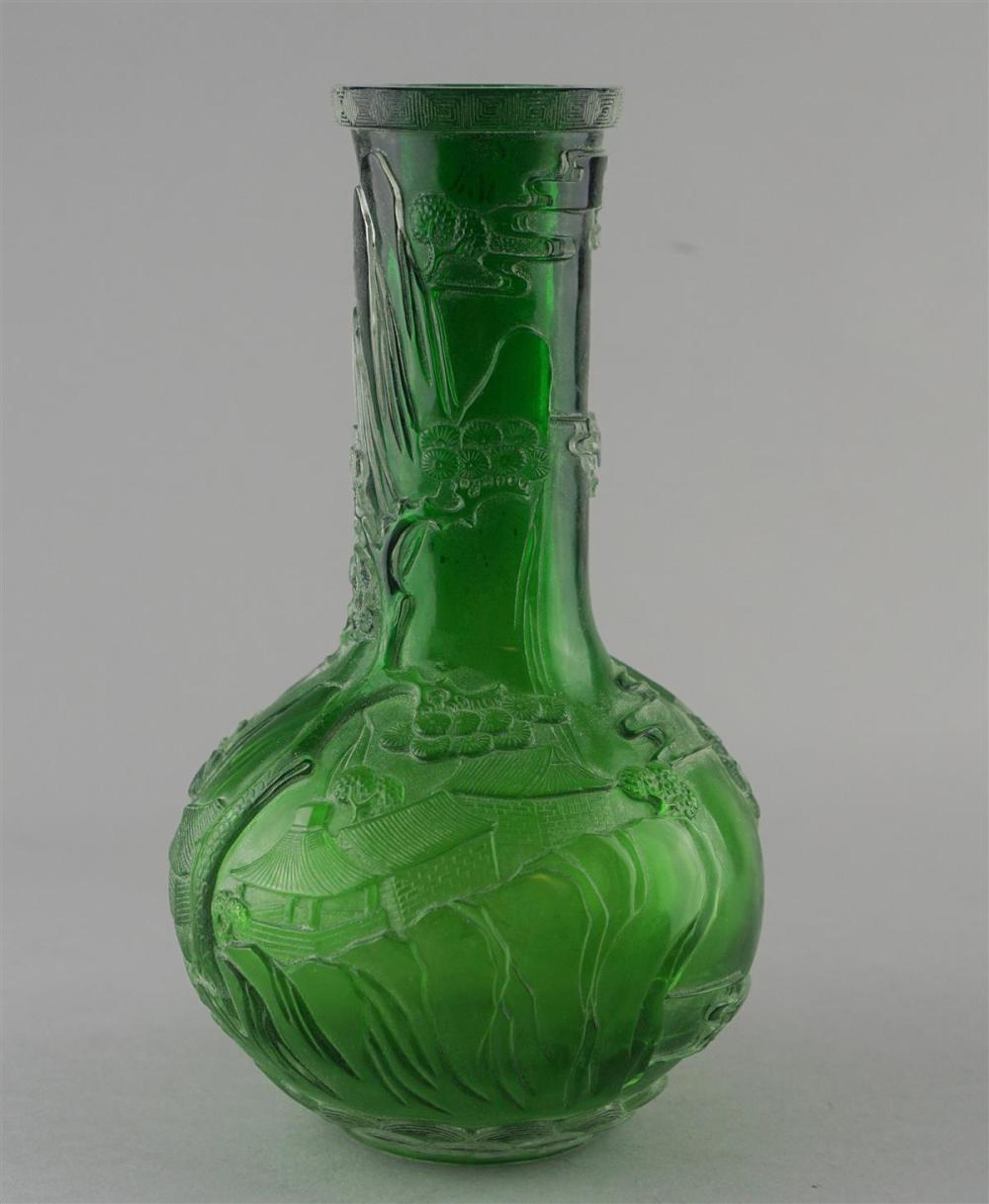 CHINESE GREEN BEIJING GLASS STICK