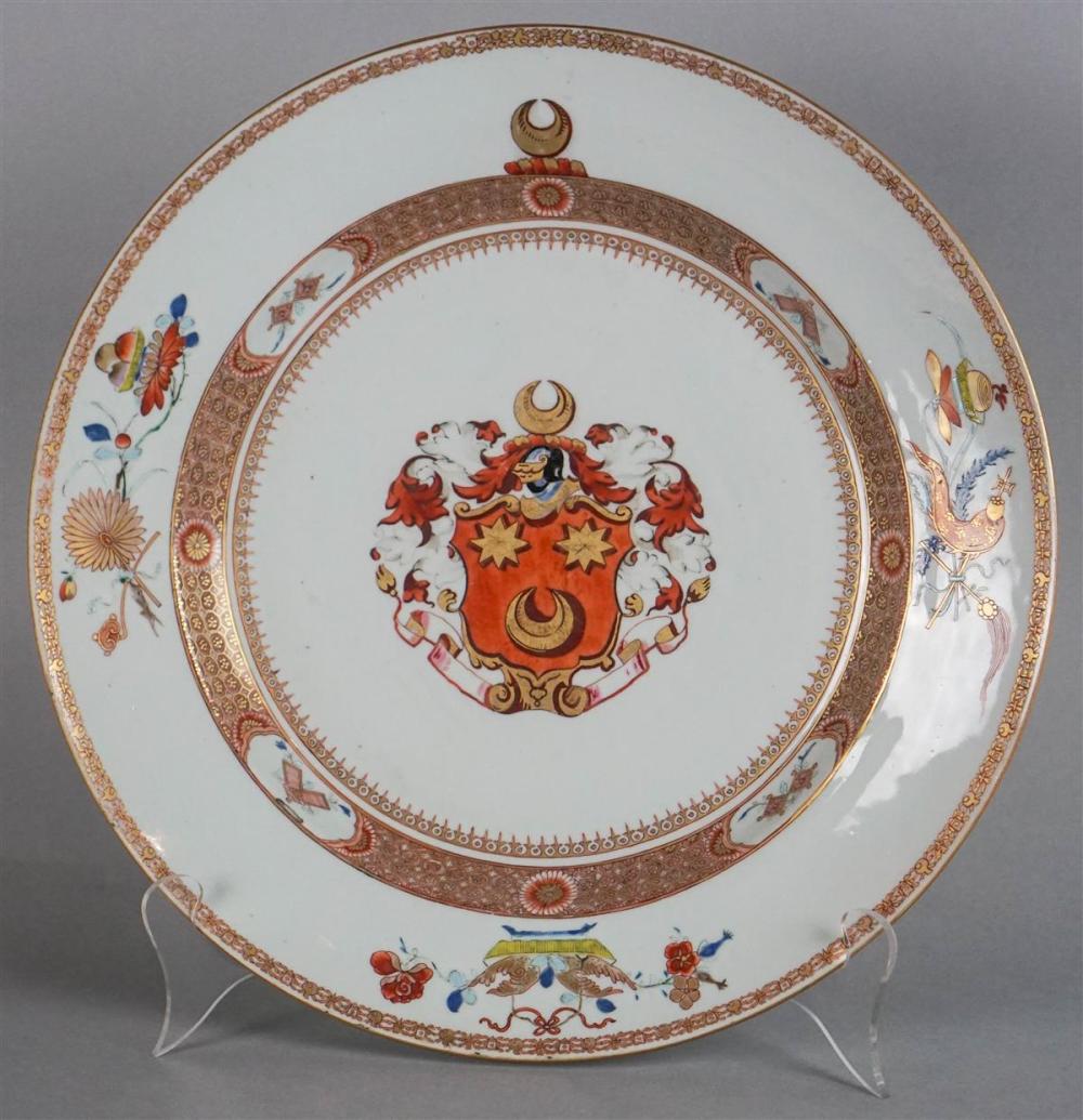 CHINESE EXPORT IMARI ARMORIAL CHARGER,
