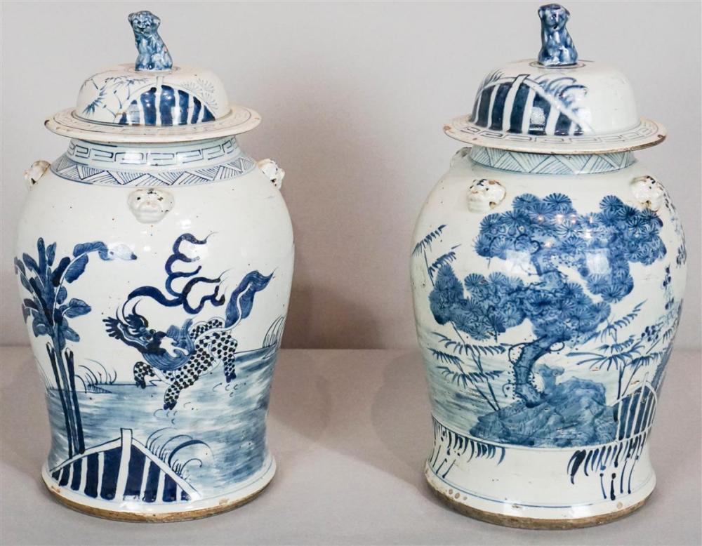 TWO CHINESE HIGH SHOULDER VASES