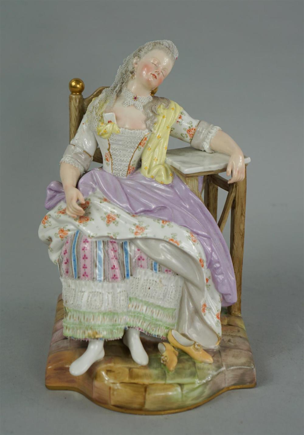 MEISSEN PORCELAIN FIGURE OF A MAIDEN