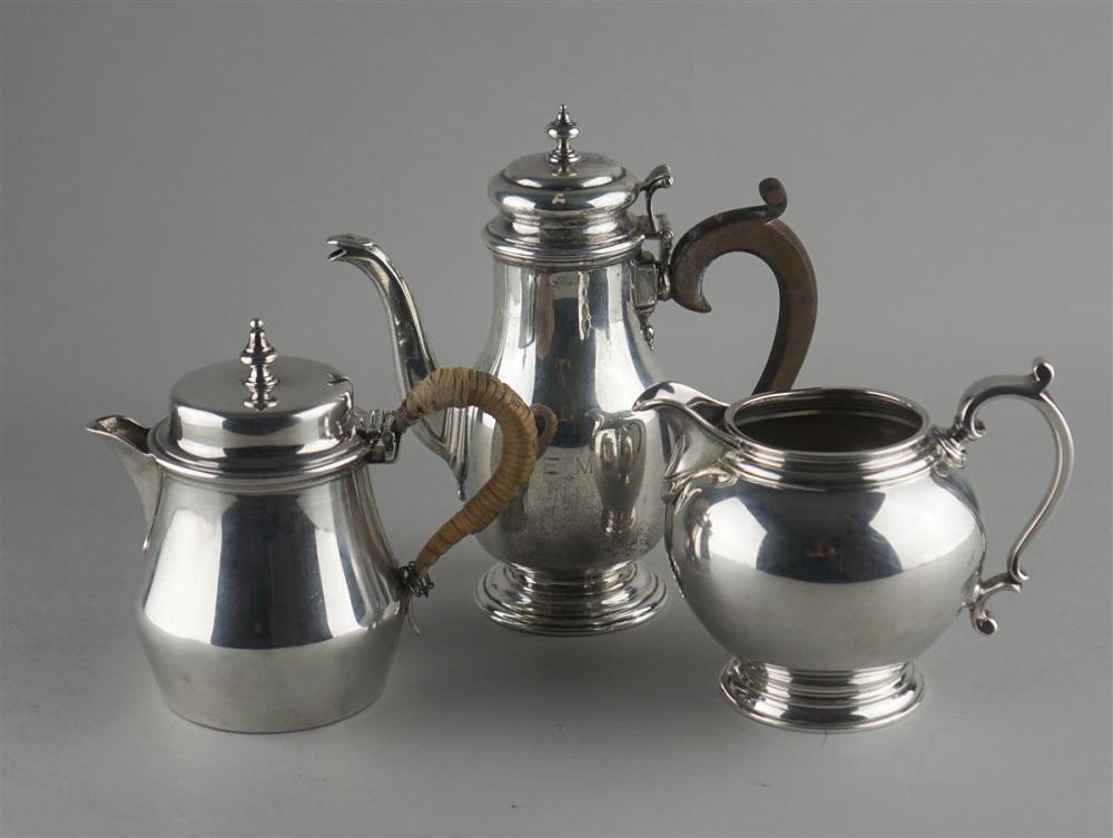 TWO ENGLISH SILVER TEAWARESTWO ENGLISH