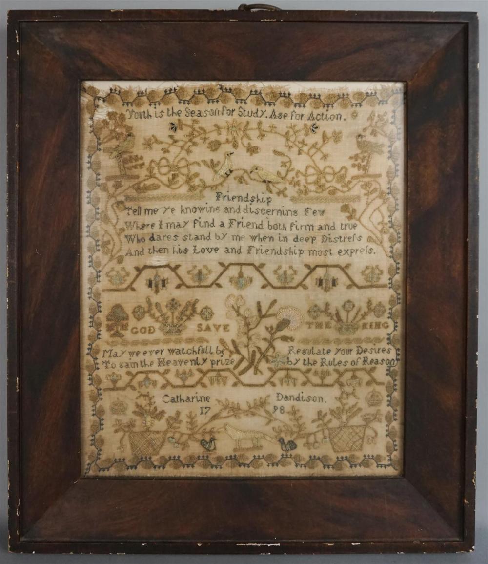 ENGLISH SAMPLER WROUGHT BY CATHARINE 313394