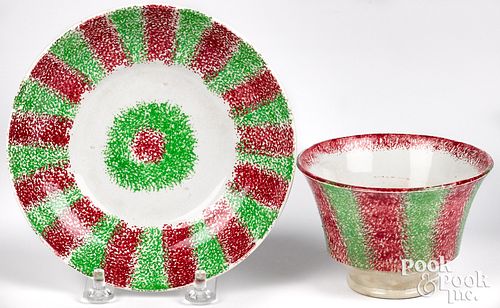 RED AND GREEN RAINBOW SPATTER CUP 3133d0