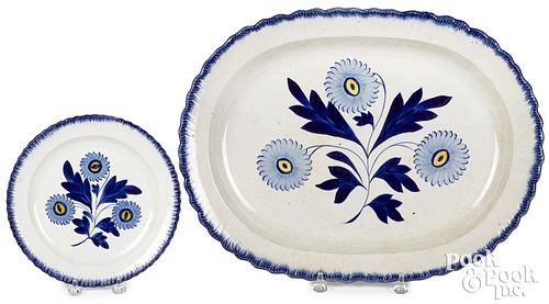 MATCHING PEARLWARE BLUE FEATHER 3133e4