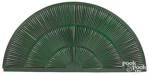 LARGE DEMILUNE LOUVERED PANEL,