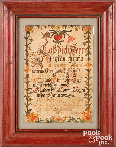 NICOLAUS QUAST FRAKTUR BIRTH CERTIFICATENicolaus 3133f2