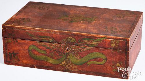 PENNSYLVANIA PAINTED PINE DRESSER BOX,