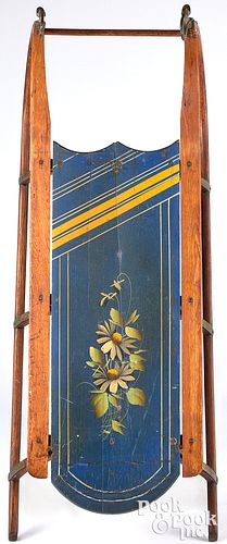PAINTED CHILD S SLED 19TH C Painted 31343f