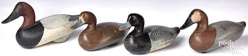 FOUR R. MADISON MITCHELL CARVED DUCK