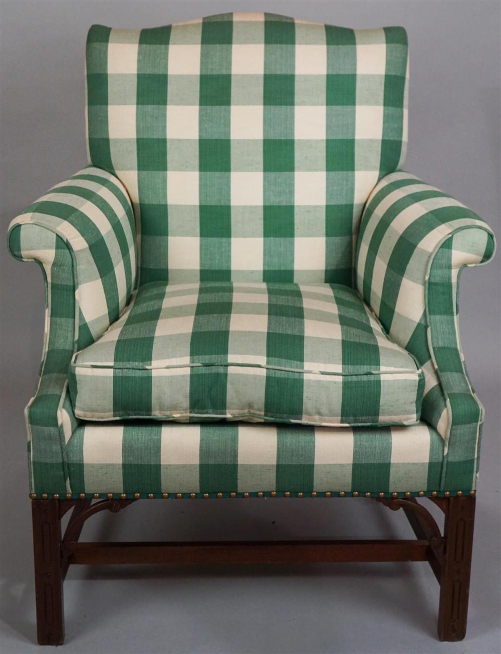 GEORGE III STYLE MAHOGANY UPHOLSTERED 313457