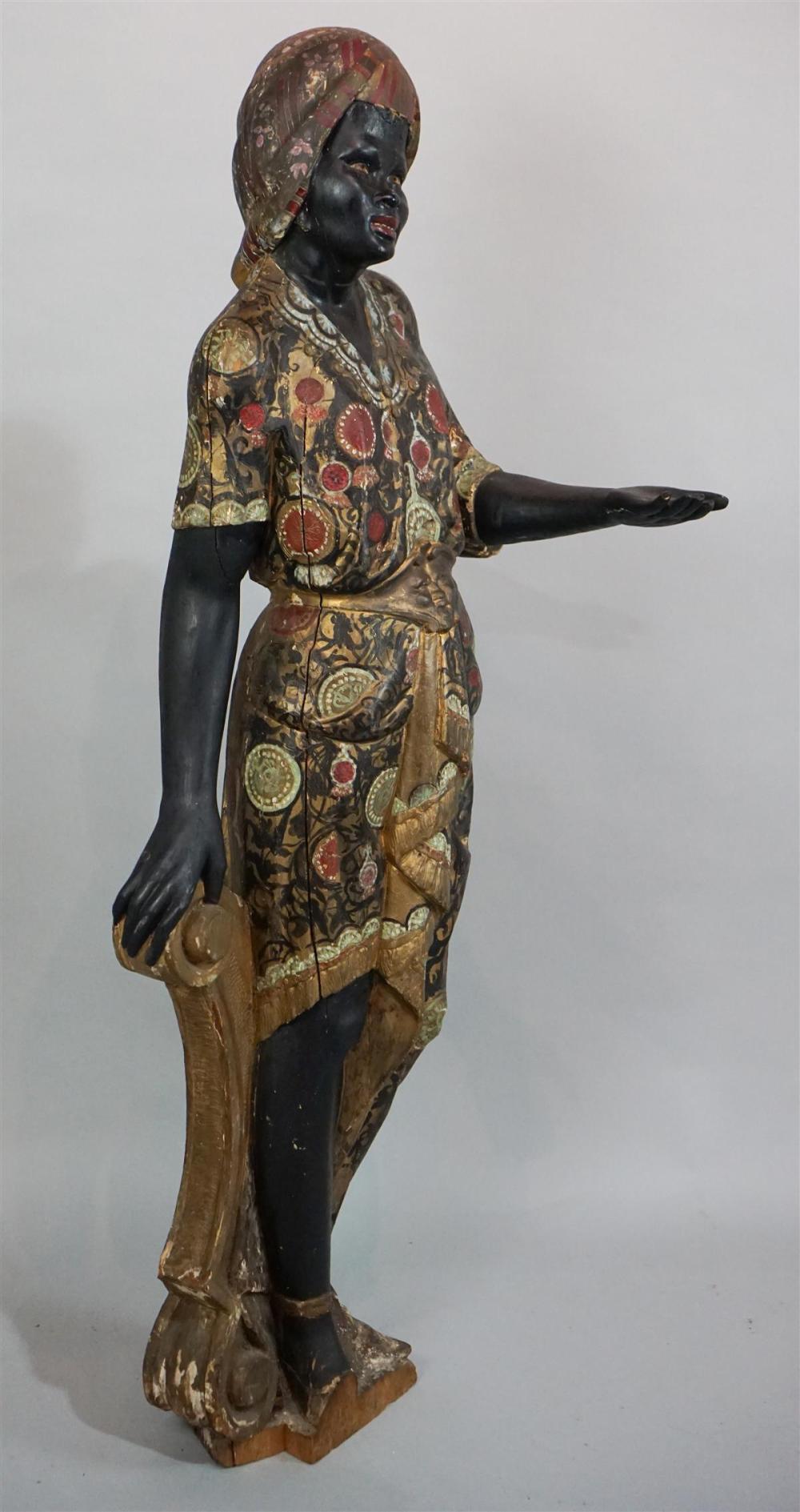 PAINTED FIGURE OF A FEMALE BLACKAMOORPAINTED 313481