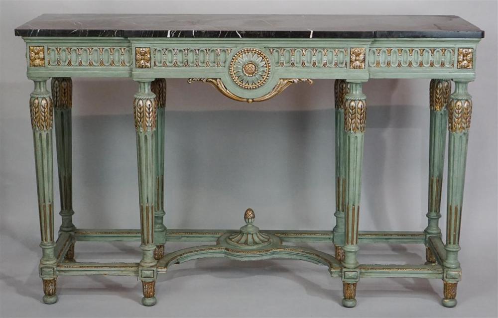 LOUIS XVI STYLE GREEN PAINTED AND 31348b