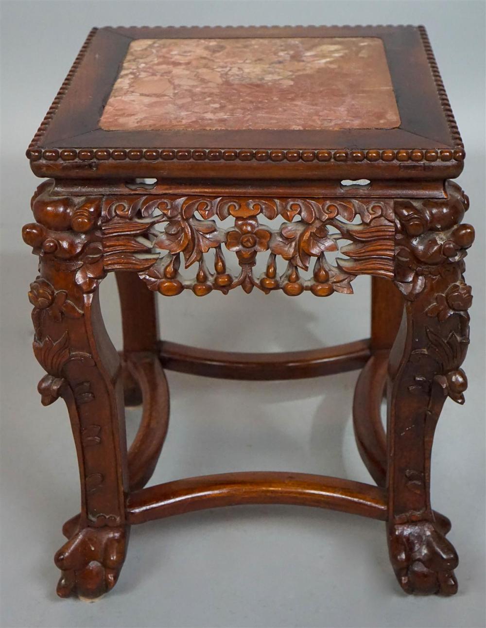 SMALL CHINESE HARDWOOD TABLE WITH 3134d9