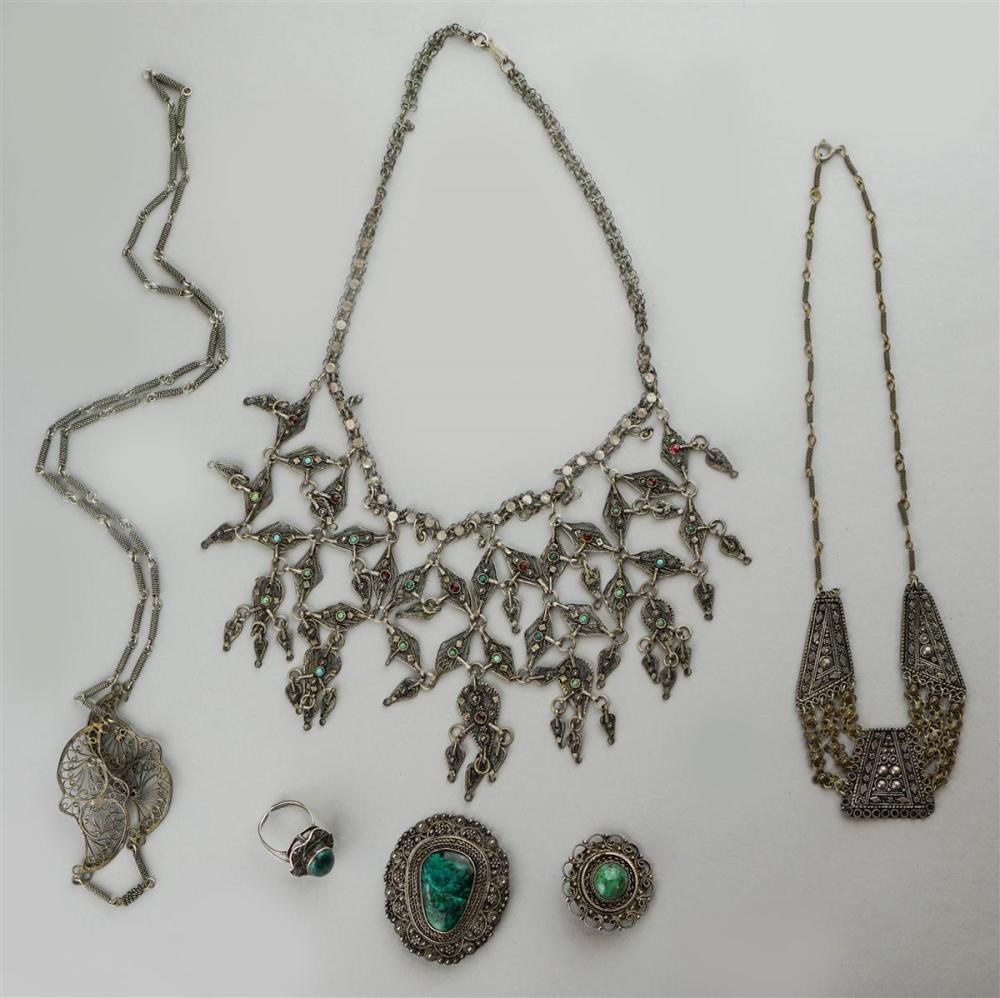 COLLECTION OF VINTAGE SILVER WIREWORK 3134eb