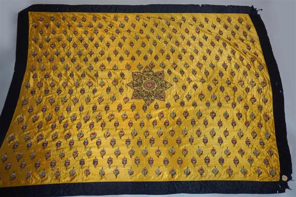 ANTIQUE SILK EMBROIDERED TEXTILE,