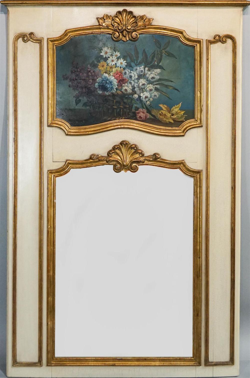 LOUIS XV STYLE GOLD AND CREAM-PAINTED