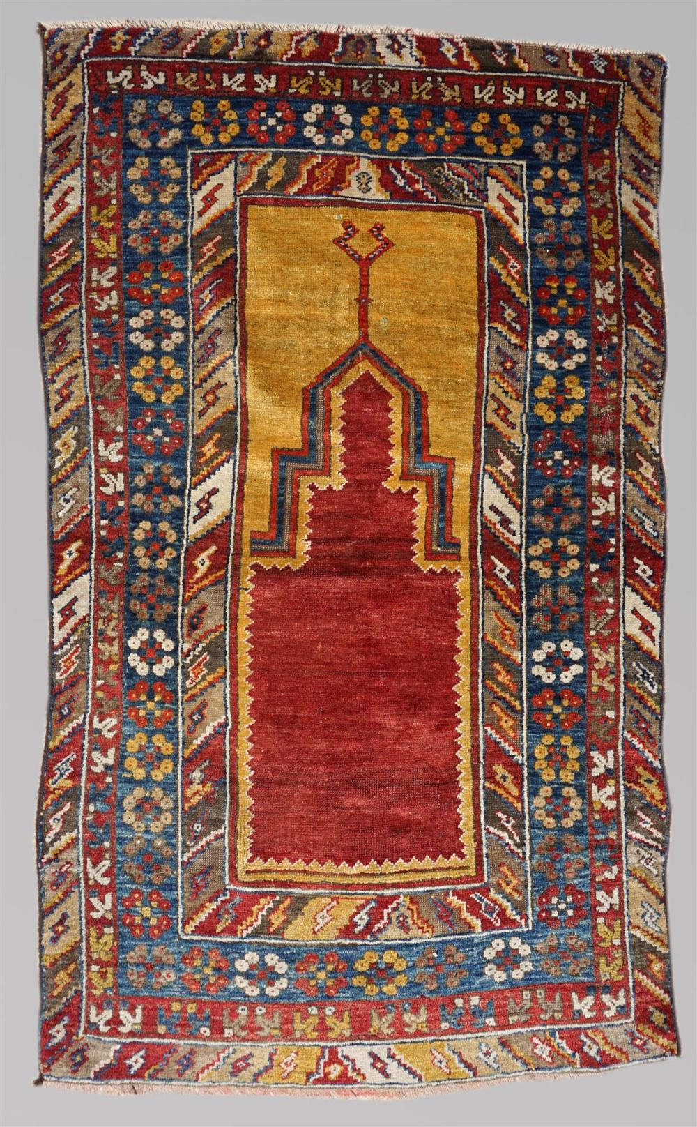 ANTIQUE TURKISH WOOL PRAYER RUGANTIQUE 313548