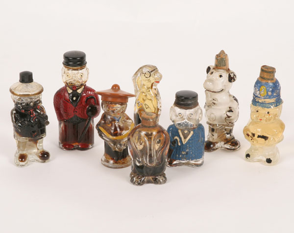 Figural bottles include four animals