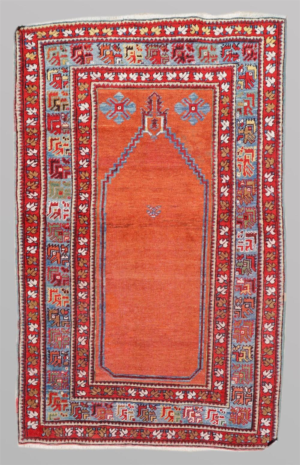 ANTIQUE TURKISH WOOL PRAYER RUGANTIQUE