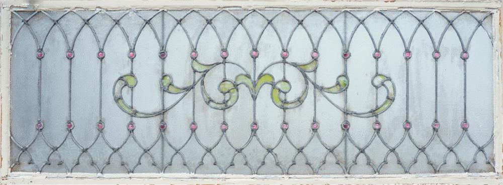 CLEAR GLASS LEADED VICTORIAN FRIEZE