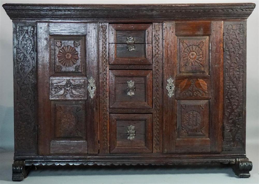 BAROQUE STYLE CARVED HARDWOOD CABINETBAROQUE