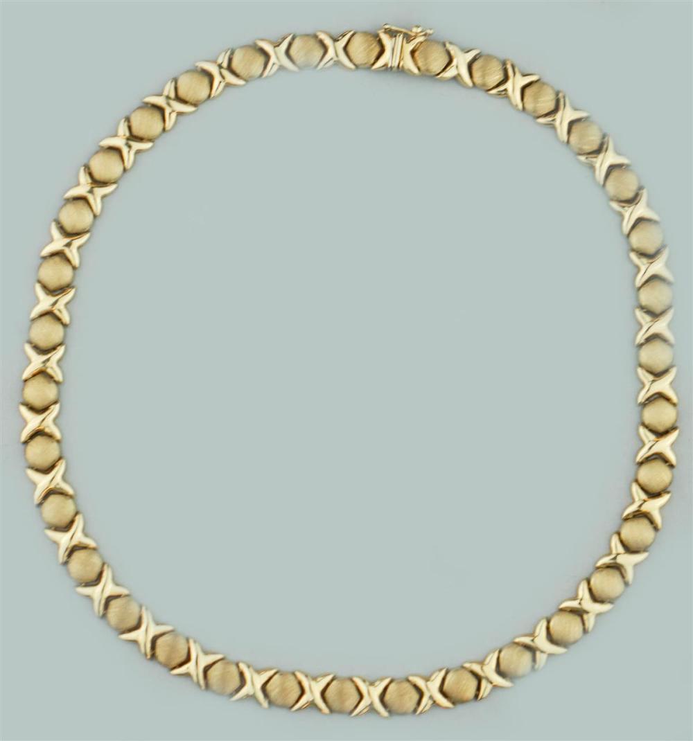 14K YELLOW GOLD X S AND O S NECKLACE14K 3135ef