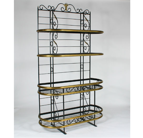 Large metal four tier bakers rack with