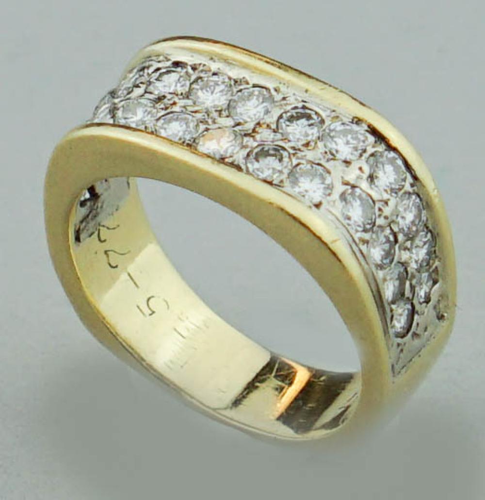 18K YELLOW GOLD AND DIAMOND PAVE