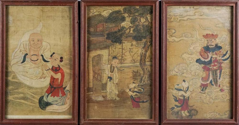 FIVE SMALL FRAMED CHINESE ARTWORKS 31369a