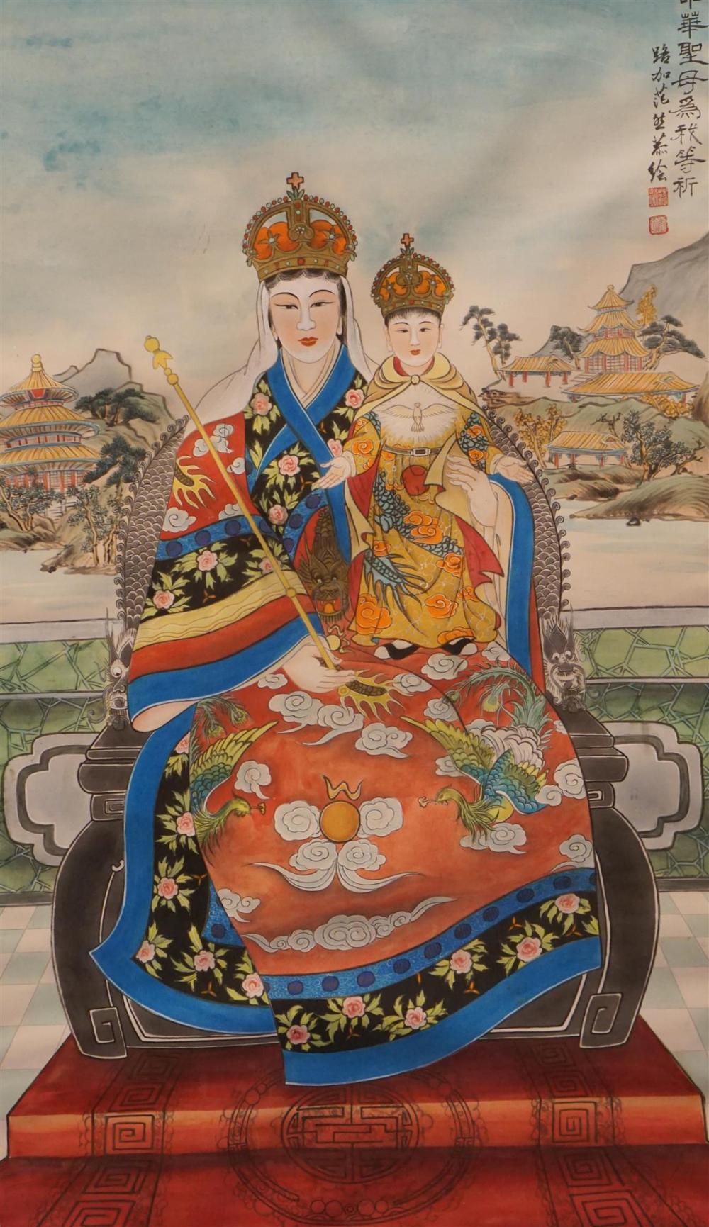 CHINESE SCHOOL MADONNA AND CHILD 3136c9