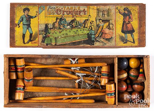 PAPER LITHOGRAPH FINE TABLE CROQUET 3136c2