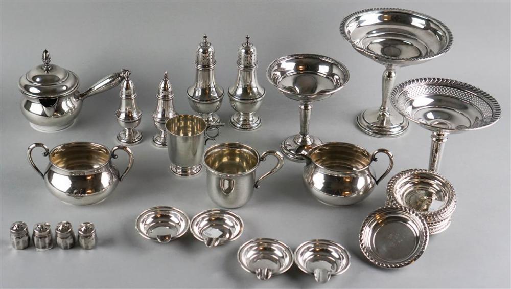 GROUP OF VARIOUS SILVER TABLE ITEMSGROUP