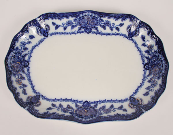 Flow Blue New Wharf platter Seville 4ebeb