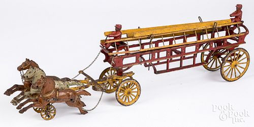 CAST IRON HORSE DRAWN LADDER WAGONCast 313730