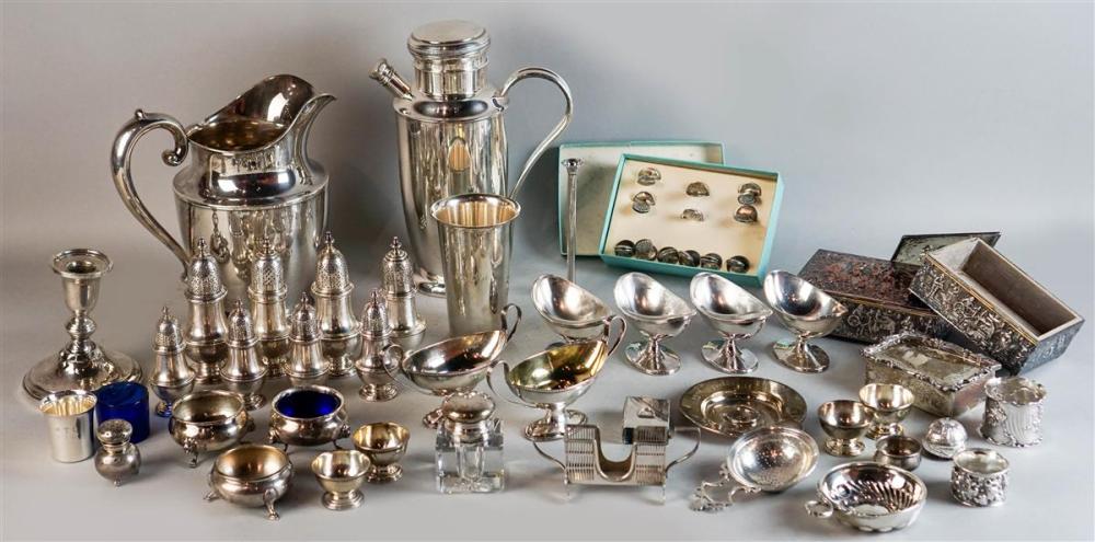 ECLECTIC GROUP OF SILVER AND PLATED 313740