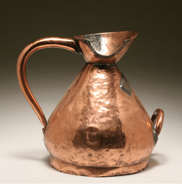 Large four gallon handled copper