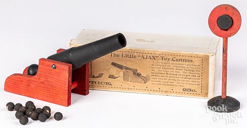 LITTLE AJAX TOY CANNON WITH ORIGINAL 31378b