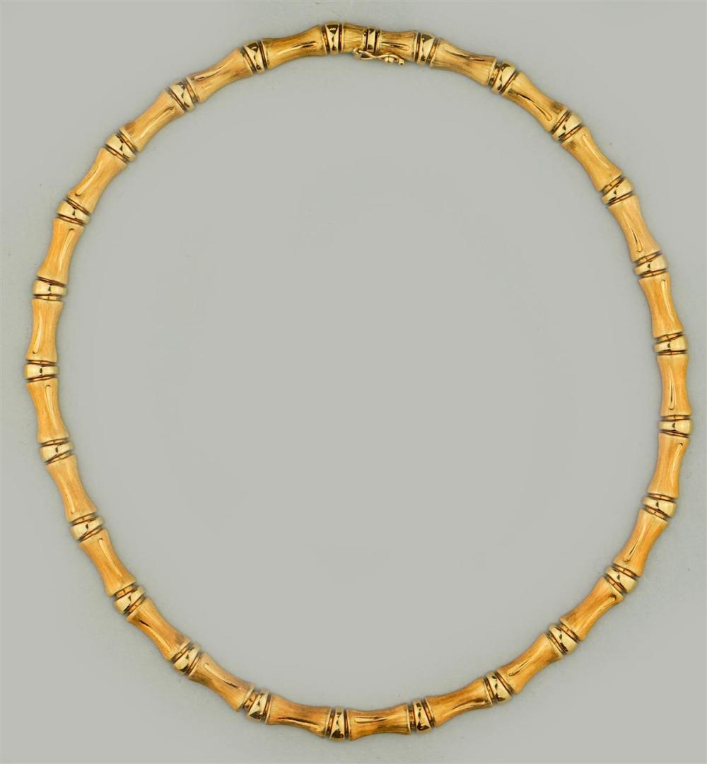 18K YELLOW GOLD "BAMBOO" DESIGN