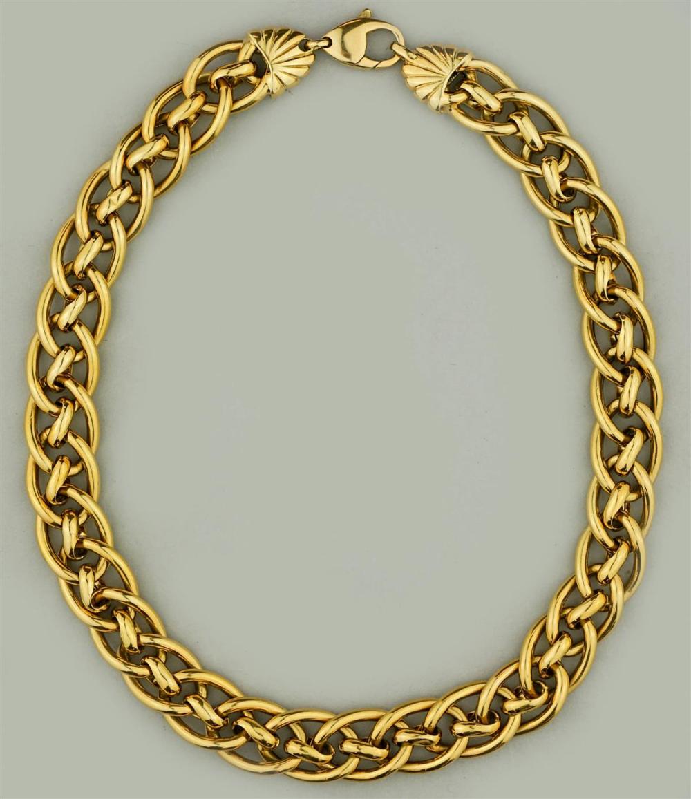 18K YELLOW GOLD OPEN OVAL LINK