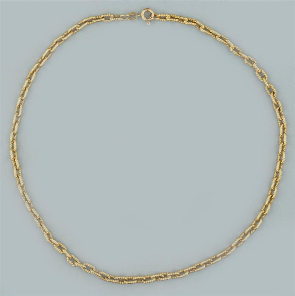 14K YELLOW GOLD TEXTURED CABLE 3137fc