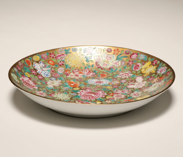 Hand painted Asian charger bowl  4ec02
