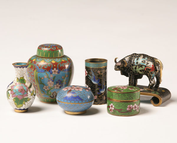 Chinese cloisonne miniature items