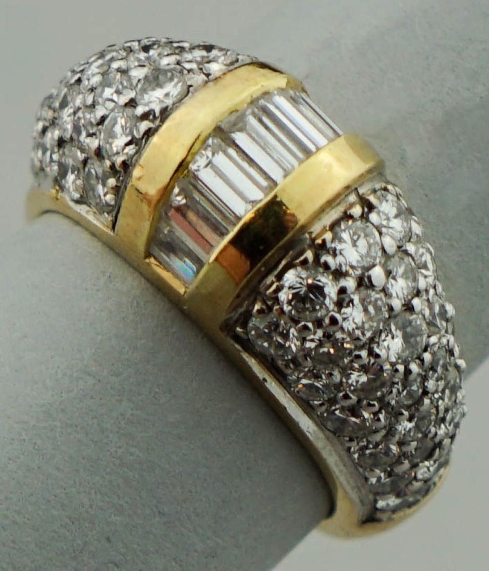 18K YELLOW GOLD AND DIAMOND RING18K 31386d