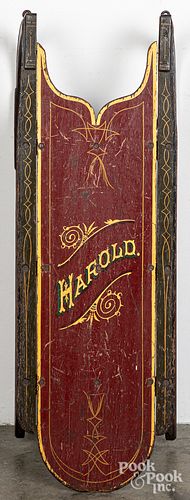 CHILD S PAINTED PINE HAROLD SLED  313875