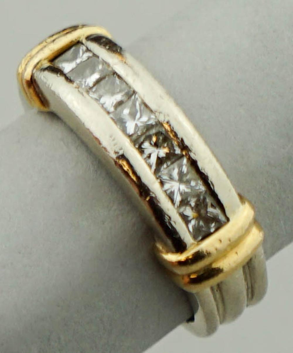 14K YELLOW AND WHITE GOLD AND DIAMOND