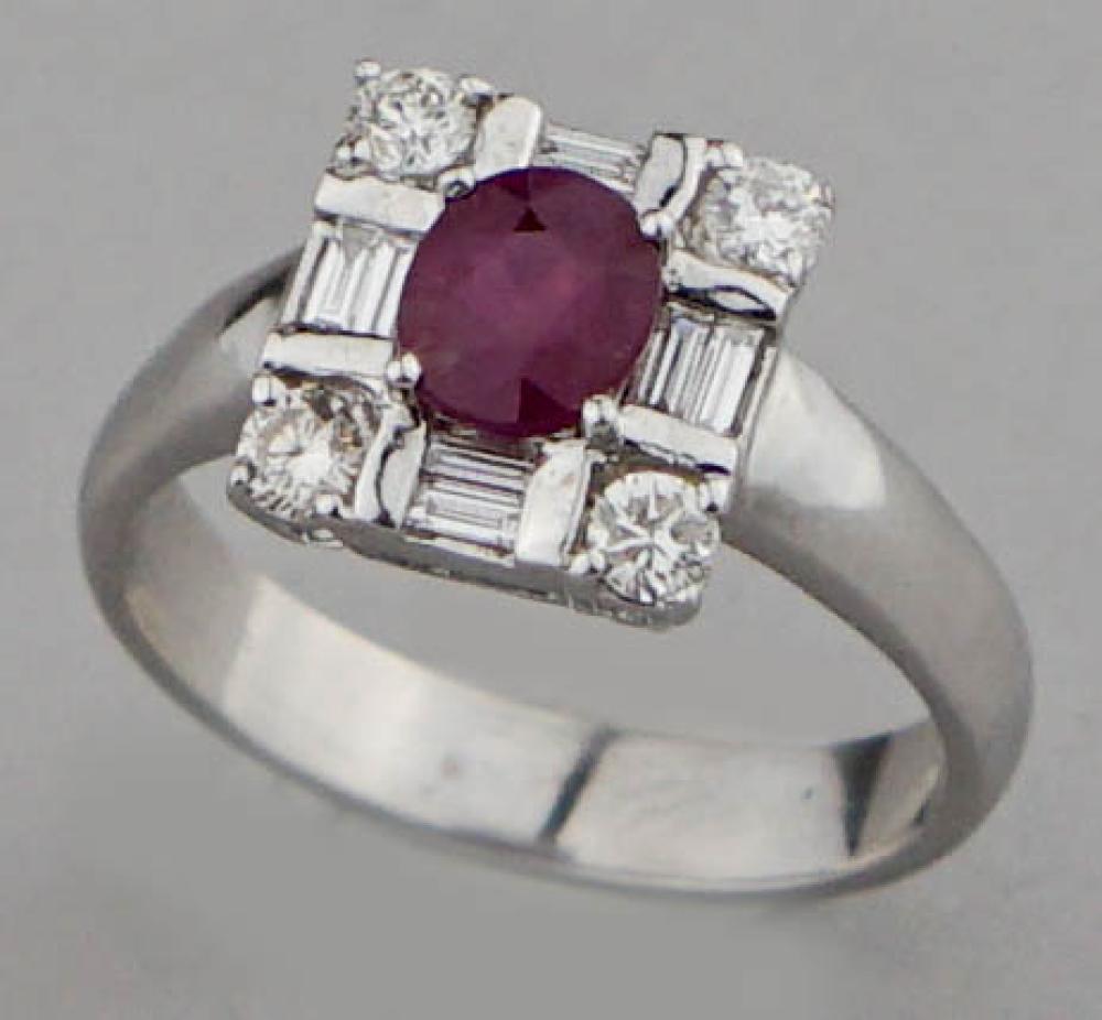 NATURAL BURMESE RUBY DIAMOND AND 31387c