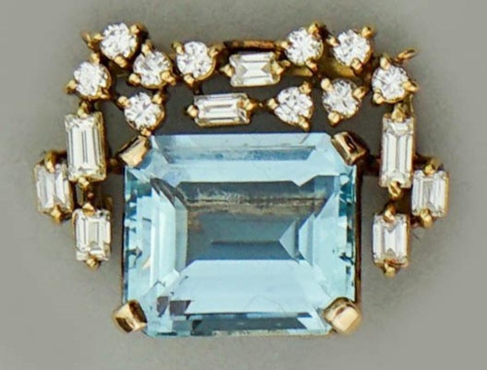 AQUAMARINE 18K YELLOW GOLD AND 31388e