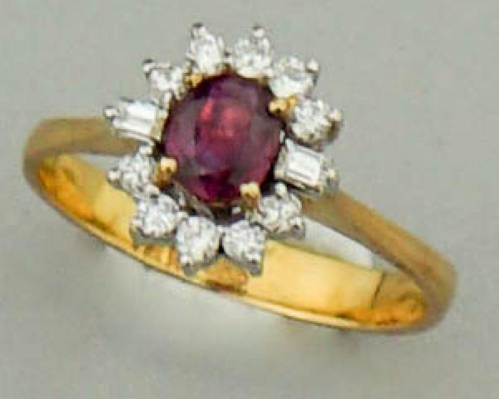 14K YELLOW GOLD RUBY AND DIAMOND 3138a2